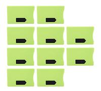 WIHFHGZ Funda Protectora de Tarjeta RFID, 10 Piezas, Antirrobo, para Créditos, Color Naranja, Compacta y Ligera - Material ABS Duradero, Protección contra Fraude Electrónico, Uso Versáti (Verde)