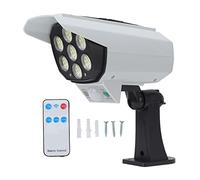 WIHFHGZ Lámpara Solar con Sensor de Inducción, Forma de Cámara de Seguridad, IP64 Impermeable, Control Remoto, Luz Solar Sensor para Exterior - Energía Renovable, Alta Sensibilidad,