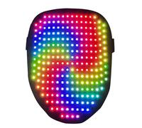 WIHFHGZ Máscara LED Luminoso, Cambio de Patrones, Color Completo, Tamaño 20.5x17cm - Control por Gestos, Cómoda y Resistente, Fiesta y Carnaval