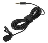 WIHFHGZ Micrófono de Solapa Lavaliér, Tipo Universal, Negro, / 6 m - Grabación 360° Omnidireccional, Sin Batería, para Entrevistas y Streaming (MC-LM30)