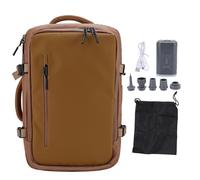 WIHFHGZ Mochila de Compresión al Vacío 30L, Impermeable, PVC y Oxford, Para Portátil 17.3 Pulgadas - Bolsillo Separado para Laptop, Apertura 180 Grados, Viaje y Negocios (Caqui)