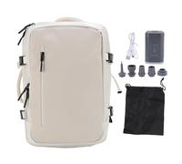 WIHFHGZ Mochila de Compresión al Vacío 30L, Impermeable, PVC y Oxford, Para Portátil 17.3 Pulgadas - Bolsillo Separado para Laptop, Apertura 180 Grados, Viaje y Negocios (Blanca)