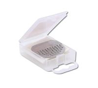 WIHFHGZ Parche para Neumáticos de Bicicleta Portátil con Caja Antipolvo, 8 Piezas, Lámina Metálica Alta Dureza, Adhesivo Transparente Fino 0.28mm, 27mm Cuadrado, Reparación Rápida