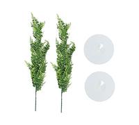 WIHFHGZ Plantas Artificiales de Ratán, 2 Piezas, Decoración para Terrarios de Reptiles, Plástico Realista y Duradero - Forma Exquisita, Fácil Cuidado, Ideal para Hogar y Eventos