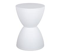 WIHFHGZ Taburete Moderno De Forma Reloj De, Asiento Redondo De PP, 43x30cm - Diseño Versátil para Cambiar Zapatos Y Decoración del Hogar (Blanca)