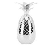WIHFHGZ Vaso Piña de Acero Inoxidable 500ml con Tapa, Diseño Estilizado Dorado - Resistente y Versátil para Fiestas y Bares (Pago)