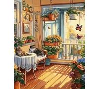 Wihgkin Kit de punto de cruz bordado Hogar acogedor DIY cross stitch estampado costura patrón de bordado Imágenes regalo 11CT Lienzo preimpreso(40 * 50cm)