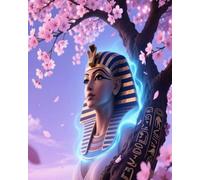 Wihgkin Kits estampados de punto de cruz Flor de cerezo Faraón egipcio 11ct Lona Preimpresa patrón de costura cruzada para costura kits de inicio de bordado para principiantes(40×50cm)