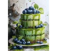 Wihgkin Kits estampados de punto de cruz Pastel dulce 11ct Lona Preimpresa patrón de costura cruzada para costura kits de inicio de bordado para principiantes(40×50cm)