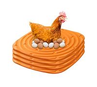 WIHXES Esteras de Cama para Gallinero - Almohadillas de Nido Lavables y Reutilizables para Gallinas Ponedoras | Juego de 4 Insertos de Cama para Cajas de Gallinas para una Anidación Cómoda (Orange)