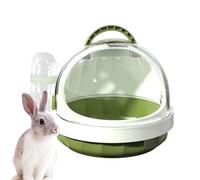 WIHXES Transportín para Hámster, Bolsa para Cuyos, Bolsa de Transporte para Pequeños Animales con Vista Panorámica y Botella de Agua Desmontable Viajar con Hámsters, Conejos y Más (Green)