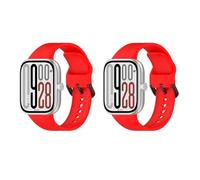 WIIKAI 2 Pack Correas Para Relojes Compatible con Redmi Watch 5/4/con Xiaomi band 9 pro/ 8 pro Correa de Pulsera de Reemplazo Pulseras de repuesto .(Rojo)