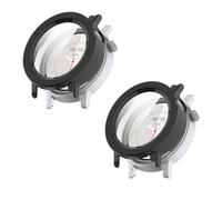 WIIKAI 2 Paquete Fundas Compatible con CMF Watch 3 Pro Protector Funda Protección Carcasa Funda Case con Protector de Pantalla Cristal Templado.(Negro)