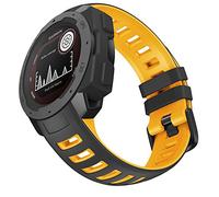 WIIKAI Compatible con Garmin instinct,instinct Esport Correas Para Relojes, Correa de Pulsera de Reemplazo.(Negro y amarillo)