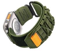 WIIKAI Correas Para Relojes Compatible con Apple Watch 41mm 40mm 38mm 46mm 45mm 44mm 42mm Nylon Correa de Pulsera de Reemplazo Pulseras de repuesto .(Verde militar) 42mm/44mm/45mm/46mm/49mm