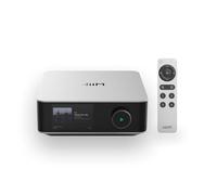 WiiM Amp Ultra con Voice Remote 2 | Amplificador Streaming 100W con DAC ESS ES9039Q2M y Doble Amplificador TI TPA3255 | RoomFit EQ Integrado y Pantalla Táctil | Entradas HDMI ARC, Óptica y RCA | Plata
