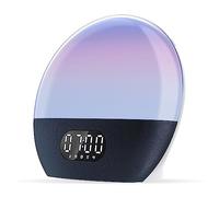 WiiM Despertador Luz, Alexa Integrado, Opciones de Sonido Ilimitadas, Despertador Amanecer Todo-en-Uno, Máquina de Sonido, Rutinas de Sueño y Más (Azul Marino Verde)