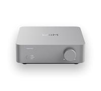 WiiM Vibelink Amp | Amplificador de 100W con DAC ESS 9039Q2M y Chip TPA3255 | Compatible con WiiM Mini, Pro, Pro Plus y Ultra | Entradas RCA, Coaxial y Óptica | Plata