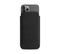 WIIUKA Funda para iPhone 14 Pro / 14, funda de piel extrafina, piel premium, diseño de funda para teléfono móvil, color negro