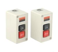 WIIYENA 2 interruptores de botón de alimentación 3P 30A para TBSP-330, controlador de motor de encendido/apagado mantenido de 3.7 kW con diseño de metal plástico robusto