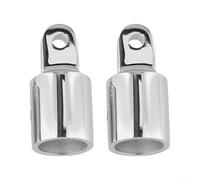 WIIYENA 2 tapas de tubo de acero inoxidable de 25 mm, accesorios de montaje superior Bimini, barco marino, yate, extremo de tubo de toldo, 20-25 mm (20 mm)
