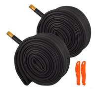 WIIYENA 2 tubos interiores de bicicleta de 20 pulgadas de 20 x 1.75 a 2.125 de goma de butilo para bicicleta plegable de montaña de la vieja escuela (2 tubos interiores + 2 palancas)