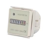 WIIYENA BERM - Contador de horas industrial con temporizador eléctrico 0-99999H59M AC 220-240 V, montaje en riel DIN, panel ABS de 48 x 48 mm