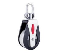 WIIYENA Bloque de polea individual marino, polea de acero inoxidable 316 con cabeza giratoria para cuerda de 12 mm, carga de trabajo de 1500 libras