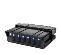 WIIYENA Caja de panel de interruptor basculante con indicadores LED, 12 V 20 A SPST, carcasa impermeable de aluminio para coche, barco, camión, RV, SUV, UTV