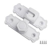 WIIYENA Cerradura de puerta de granero abatible de 90 grados, cerrojo de seguridad resistente, sistema de bloqueo de puerta corrediza de aleación de aluminio inoxidable para puertas de armario de baño