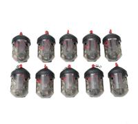 WIIYENA Comedero de natación con tapa de extremo de bloque para pesca de río, cesta de gusano y cebo de tierra fácil de llenar para aparejos de bagre (10 piezas)