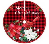 WIIYENA Falda para árbol de Navidad de 90 cm, base redonda, alfombrilla de tela suave para árboles de Navidad reales o artificiales, decoración de fiestas