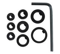 WIIYENA Juego de 8 collares de tope de profundidad para brocas de acero, 3 mm x C16 mm, para carpintería, con llave