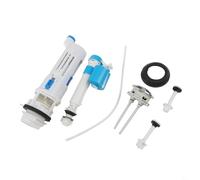 WIIYENA Kit de repuesto de válvula de descarga de inodoro, mecanismo de botón doble, altura ajustable, piezas de llenado de cisterna, color blanco