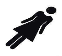 WIIYENA Letrero acrílico autoadhesivo para puerta de baño para hombres y mujeres, 12 x 4 cm, con cinta adhesiva, negro/dorado/plateado