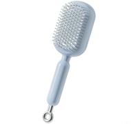 WIIYENA Peine telescópico antiestático con función de masaje del cuero cabelludo para estimular la circulación y limpiar el cabello (azul)