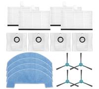 WIIYENA Piezas de repuesto para Cecotec para Conga 2499 Ultra Home Advanced Robot Aspirador, accesorios, 4 cepillos laterales, 4 filtros, 4 paños de fregona, 5 bolsas de polvo