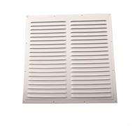 WIIYENA Rejilla cuadrada de ventilación de metal de aleación de aluminio con malla para aberturas de conductos de techo de pared de 100 x 100 mm a 400 x 400 mm, blanco (400 x 400 mm)