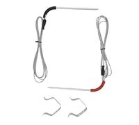WIIYENA Sonda de temperatura de carne de doble aguja para horno de pellets de gas Weber y Smokefire, paquete de 2 con 3,5 mm