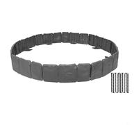 WIIYENA Valla de plástico para jardín, 24,5 x 10 cm, 10 unidades, borde plegable para patio con barrera de raíces para césped y límites de plantas (gris)