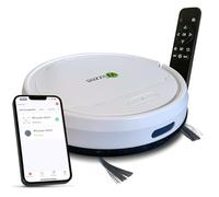 Wiizzee Robot Aspirador AR02, Delgado Silencioso WiFi Conectado con Tuya, 5 Modos de Limpieza, Autocarga, 90min Autonomía, Todos los Suelos Lisos, Sistema de Navegación Giroscópica