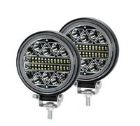 WIJHJET Faro Delantero Barra LED Trabajo Coche 4" 102 W 12 V/24 V Foco Reflector Antiniebla Para Conducción Todoterreno Camión Barco 4x4 ATV SUV(2piece round 102W)