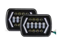 WIJHJET Faro Delantero Bombilla LED Faros Delanteros 55 W 7 X 6'' 5 X 7'' Resistente Al Agua Alto/bajo Halo Para Jeep Para Cherokee XJ Accesorios Iluminación Coche(2 piece)