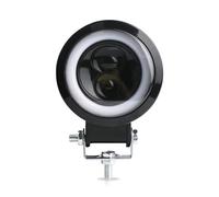 WIJHJET Faro Delantero Trabajo LED 3 Pulgadas Cuadrada Redonda Coche Faro Halo Motocicleta Para Jeeps ATV SUV 12 V 24 V Conducción Tipo Ángel(1piece white and white)