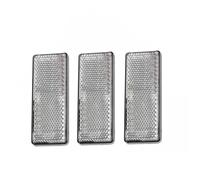 WIJHJET Juego Pilotos Traseros 3Tiras Reflectoras Rectangulares Autoadhesivas Para Remolques Furgonetas Camiones Postes Puerta Vallas De Seguridad Traseras Reflectantes