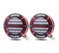 WIJHJET Juego Pilotos Traseros Luz Trasera LED Impermeable Para Remolque De Camión, 12V/24V,Freno, Giro, Antiniebla, Marcha Atrás