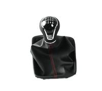 WIJHJET Perilla Cambio Marchas 5/6 Velocidades Para Seat Para Leon III MK3 2012-2020 LHD Con Funda Protectora Y Protector Polvo Para Palanca Cambios Perilla Cambio Marchas(6 Speed-Black Red)