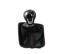 WIJHJET Perilla Cambio Marchas 5/6 Velocidades Para Seat Para Leon III MK3 2012-2020 LHD Con Funda Protectora Y Protector Polvo Para Palanca Cambios Perilla Cambio Marchas(5 Speed-Black-Red)