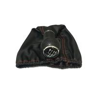 WIJHJET Perilla Cambio Marchas 5 Velocidades Para Seat Córdoba 1997 1998 1999 2000 2001 2002 Con Interior Cuero Perilla Cambio Marchas(Red-Stitches)