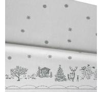 Wik & Walsøe Mantel Julemorgen Blanco-verde. 140x340 cm